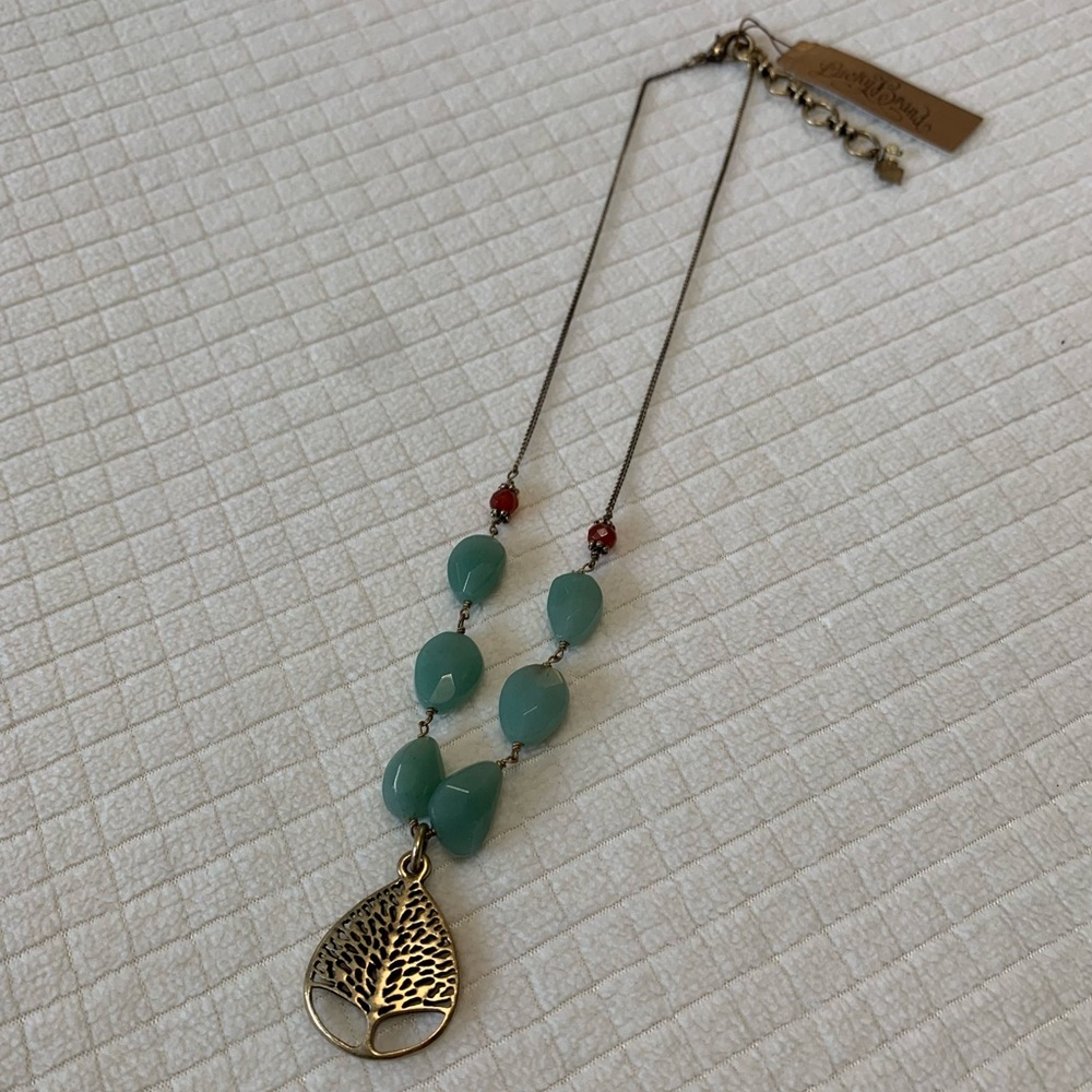 NWT Lucky Brand ‘tree of Life’ gemstone necklace
